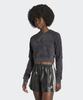 Adidas Washed Crop Sweatshirt - Black / Iw5559