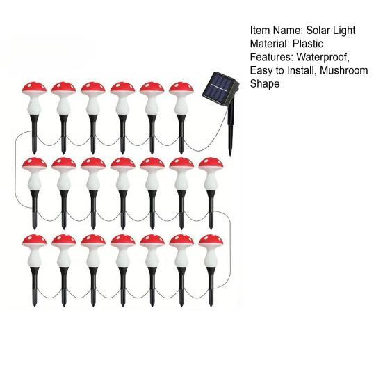 Mushroom-Shaped Solar Garden Lights with Soft Glow and Automatic Charging for Outdoor Decoration