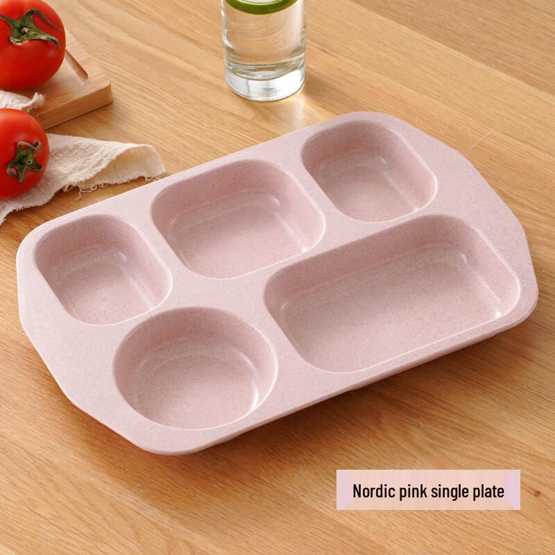 Nordic Wheat Straw 5-Compartment Deep Dinner Plate