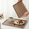 Walnut Tea Tray Rectangular Coffee Shop Dessert Snack Tray Tea Cup Storage Tray High-grade Wooden Plate