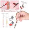 Embroidery Refillable Wax Pen DIY Craft Point Drill Pens Rotating Glue Point Pen  for Nail Art