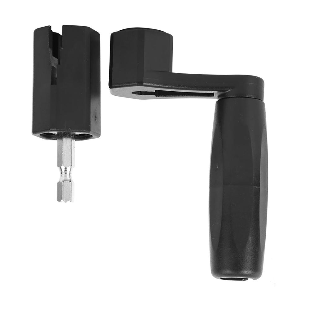 2 In 1 Guitar String Winder Black ABS Bridge Pin Peg Puller Screwdriver Drill Bit