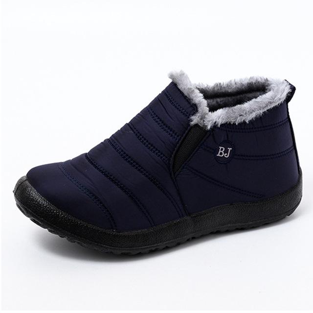 Bottes d'hiver ultralégères pour femmes, bottines imperméables, chaussures plates décontractées en peluche