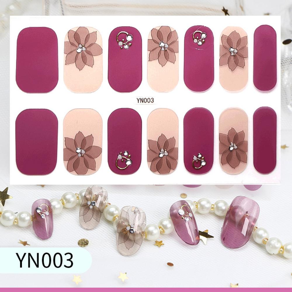Whitening Three-dimensional Nail Sticker Full Sticker Waterproof Nail Patch Advanced Sense Simple Wind Nail Polish Glue