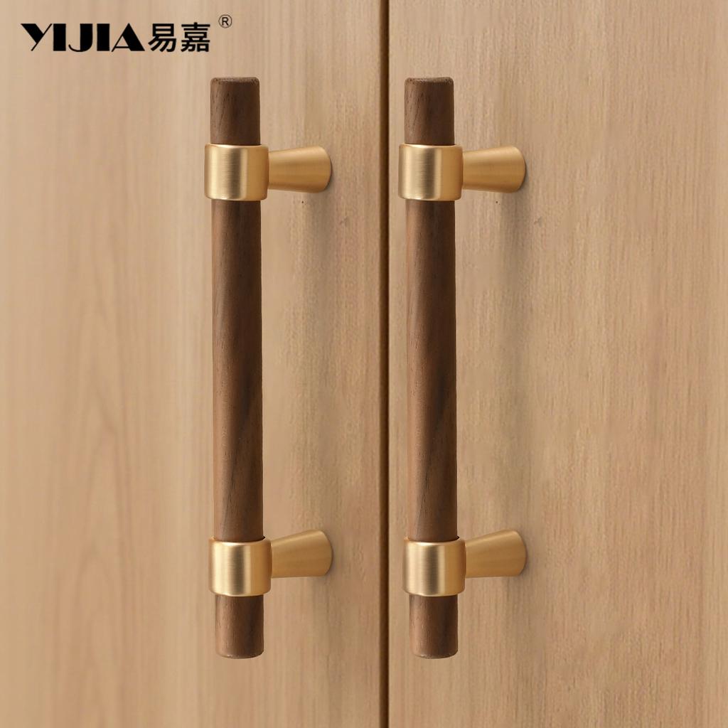Wardrobe Cupboard Handle Kitchen Door Cabinets Knobs Wood Cabinet Pull Nature Style Wooden Cabinet Handle