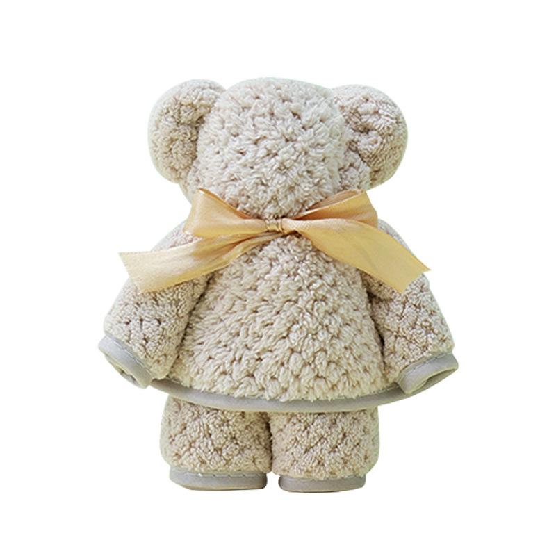 Coral Fleece Bear Shaped Towel Gift Box Set For Wedding Return Gifts Baby Souvenirs Creative Plush Hand Towels For Events KTY