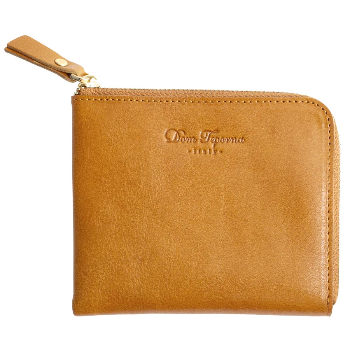 

Кошелек на молнии, тонкий мини-кошелек, маленький кошелек, тонкий компактный кошелек для монет, чехол для монет, натуральная кожа, итальянская кожа, коричневый цвет [Dom Teporna] Г-образный