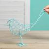 1PCS Fashionable Metal Wire Iron Bird Craft Iron Wire Bird Beautiful Decoration Gift Office Desktop