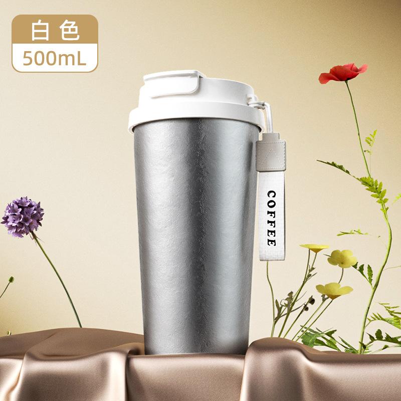 

Double drink thermos cup is simple, fashionable and portable, and you can do straw cup personal gifts at will. 500ml