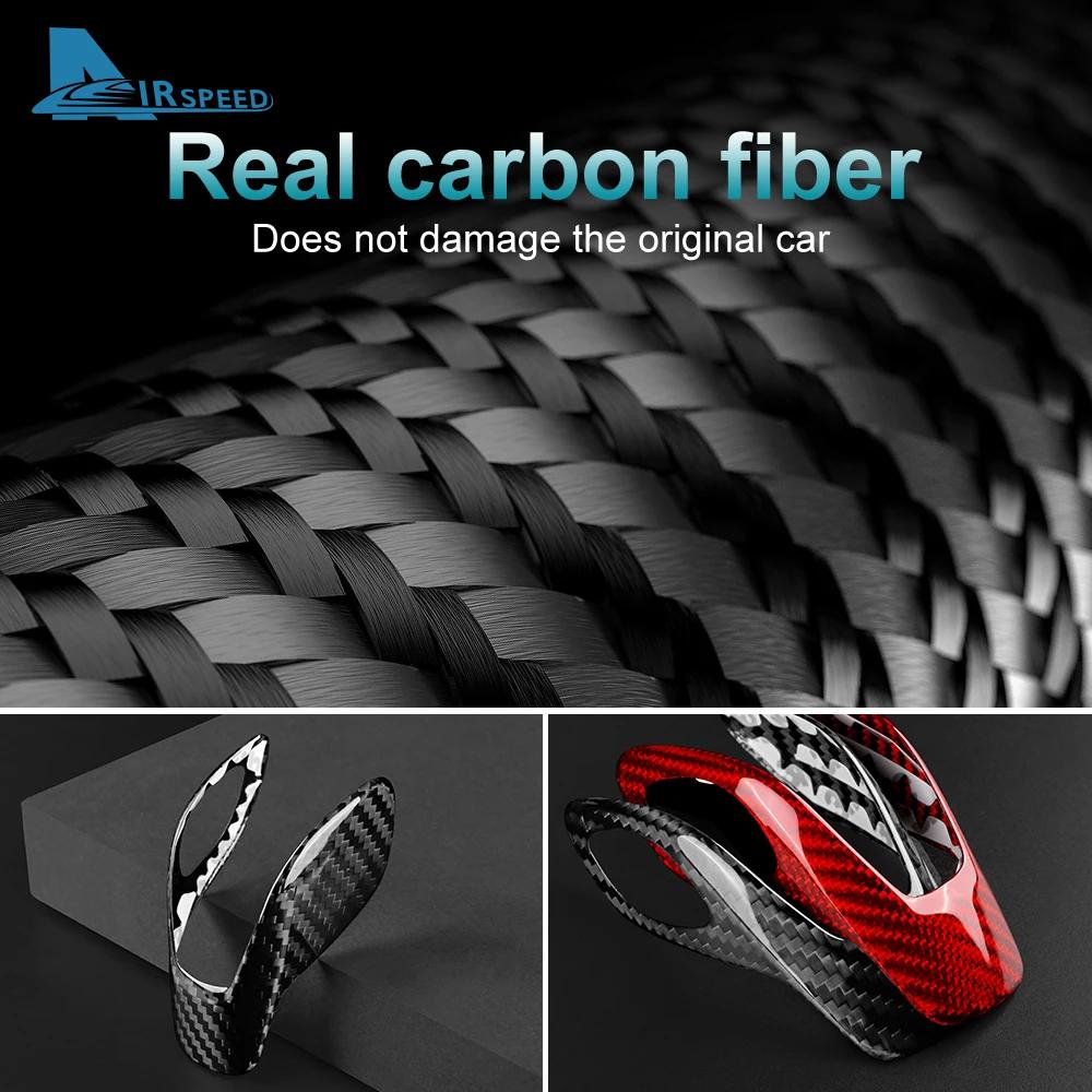 Real Hard Carbon Fiber For Ford Focus 2012-2018 For Fiesta Escape Transit 14-19 Fusion C-Max 2013-2016 LHD Car Gear Knob Cover