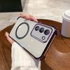 Case for Vivo V30 Lite,Y100 5G,Y100 4G Clear Magnetic Casing Electroplated Lens Frame Phone Cover