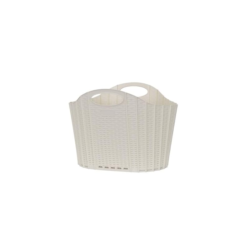 Seiei [Foldable Laundry Basket, Rattan Style, Ivory (Large) 38L 120882 New Package] Laundry Basket, Laundry Storage, Laundry Hamper, Clothes Storage,