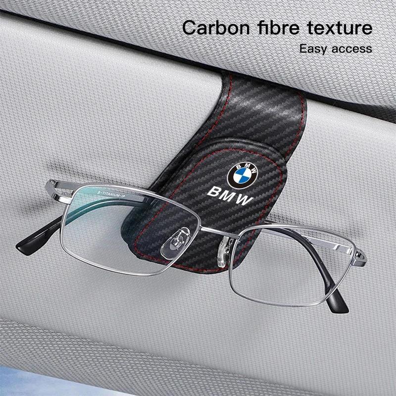 BAGI7 2026 Car Sticker Car Sun Visor Eyeglass Frame Sunglasses Clip Card Storage Bracket For BMW F30 F10 E90 F20 E46 E60 E70 E39 E36 E
