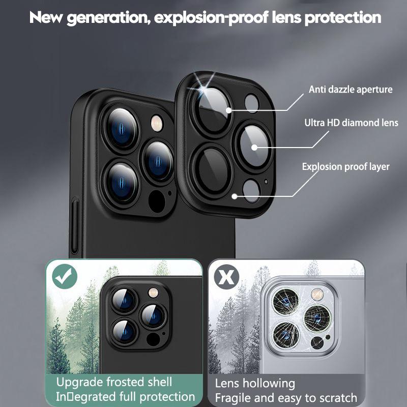 Magnetic For Magsafe Logo Hole Case For Iphone 14 13 12 11 Pro Max Wireless Charging Camera Film Protector Hard Pc Cover 14 Pro
