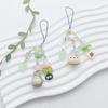 Cute Rilakkuma Bear Bell Matching Phone Charms Handmade Totoro Cat Star Hanging Chain Beaded Pendant Cardbook Keychain Gifts