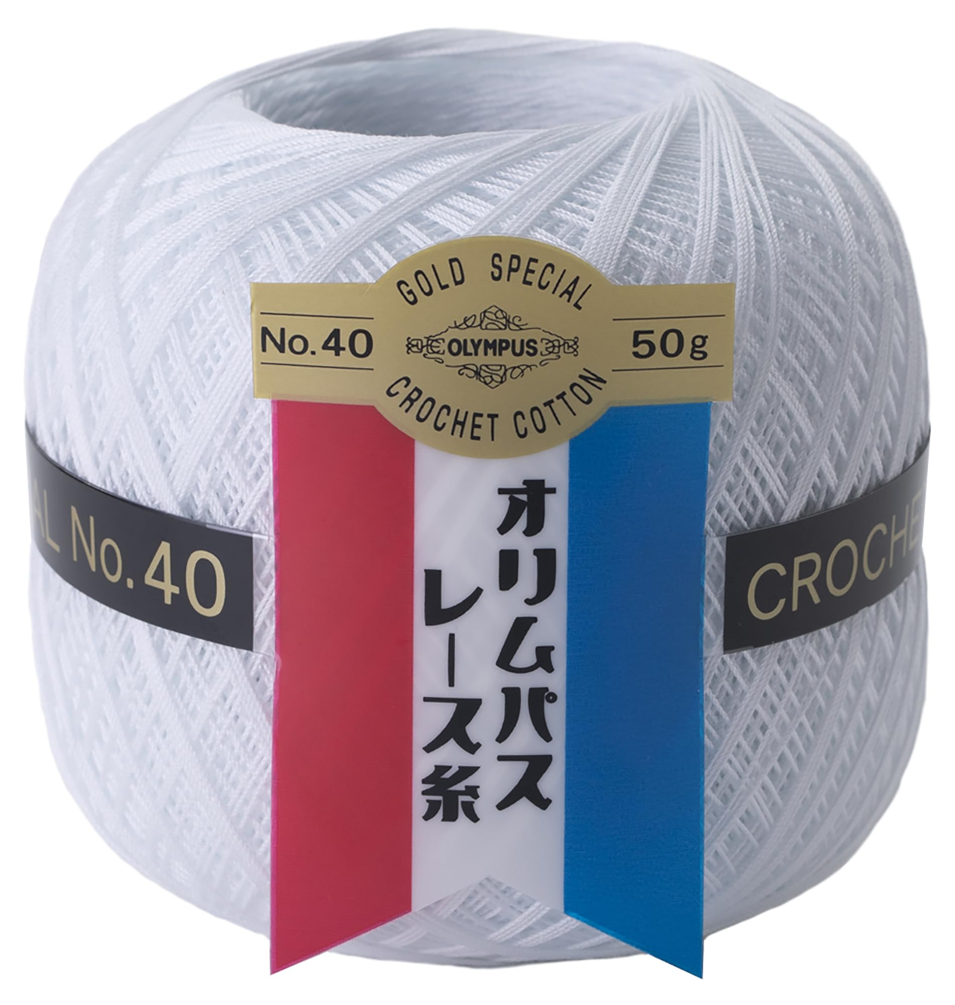

Olympus Silk Gold Lace Pack of 3 Thread, No. 40, Col. 801, White, 50g, Approx. 445m,