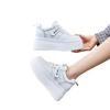 Spring versatile leisure students thick-soled inner height increase leather muffin sole single shoes women's fashion breathable