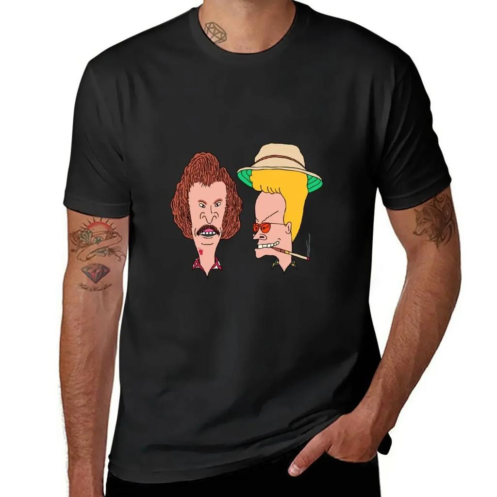 Beavis And Butthead In The Style Of Fear And Loathing In Las Vegas Tshirt Blacks Oversizeds Unisexs Clothing