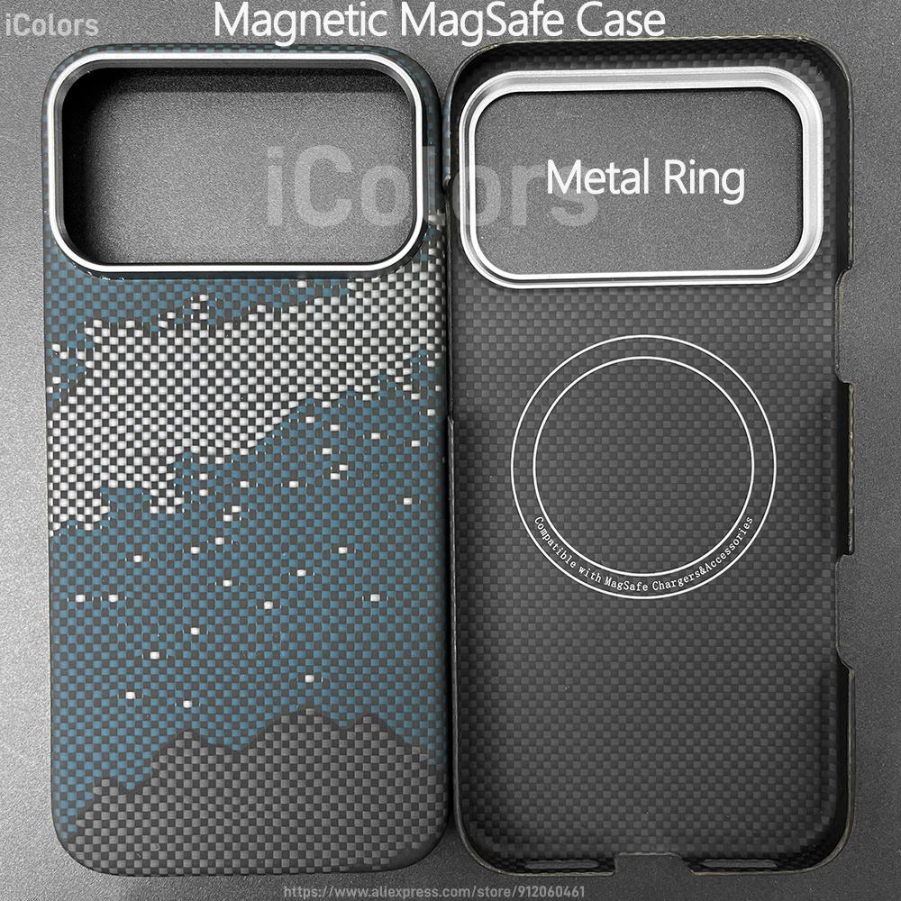 For iPhone 17 Pro Max/17 Pro/17 Air/17 Aramid Carbon Fiber Case Ultra Thin Lightweight Cover Compatible with MagSafe