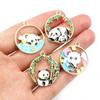 10pcs Enamel Animal Panda Skull Butterfly Charms Pendant Alloy Metal DIY Jewelry Making Accessories for Earrings Necklace