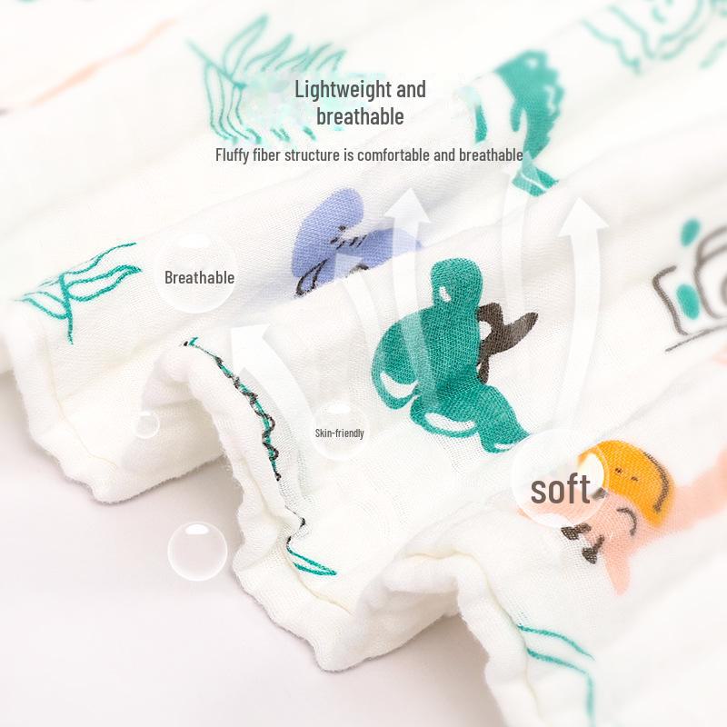 Newborn Cotton Swaddle: Six-Layer Baby Gauze Bath Towel & Quilt