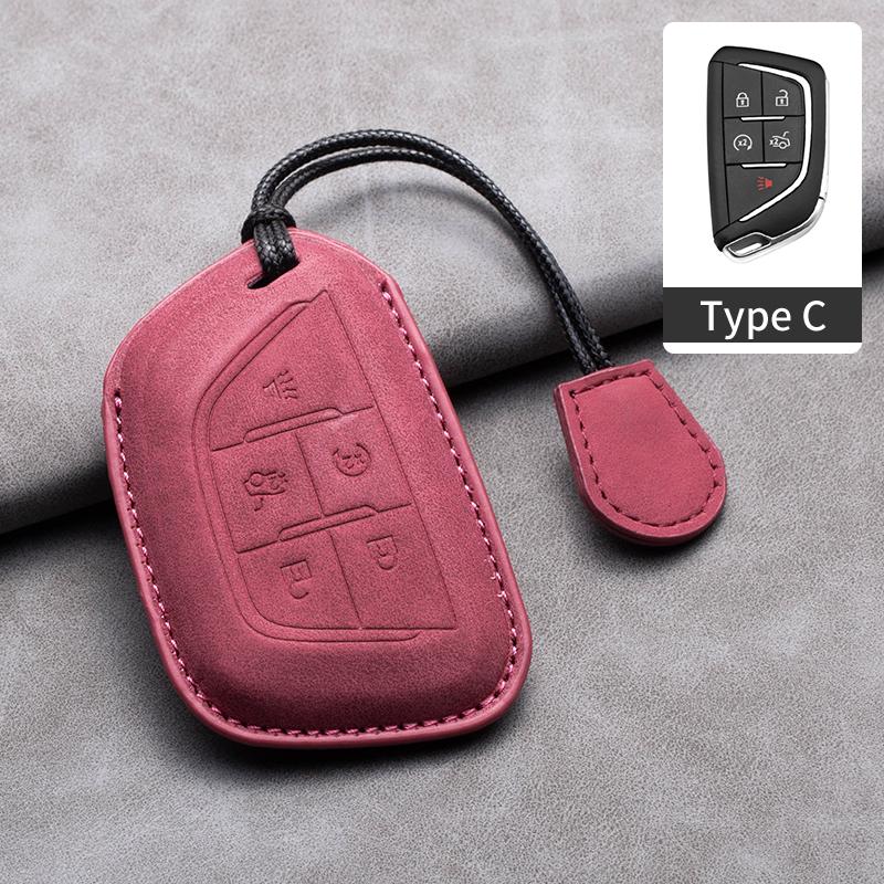 New Sheepskin Car Remote Key Cover Case Shell For Cadillac ATS-L XTS XT5 CTS CT6 ATS 28T SRX Escalade 2015 Styling Accessories