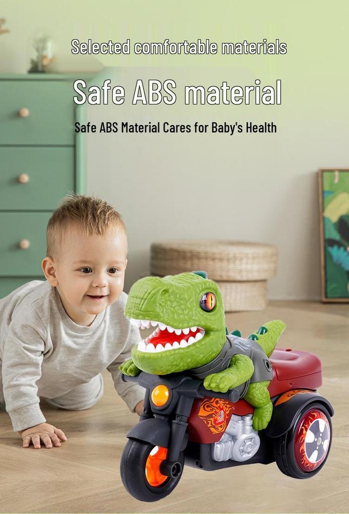 Electric T-Rex Stunt Motorcycle Toy for Kids