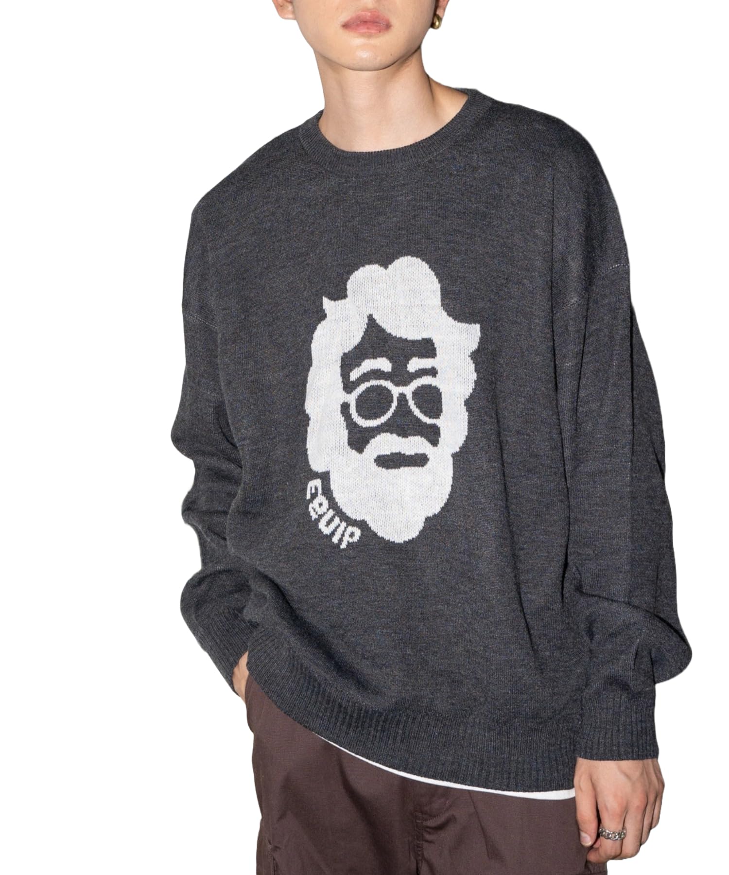 

WEGO Unisex Knit Jacquard Graphic Pullover Long Golf Loose Korean Size Pattern 12 Sweater, Oversized, Sleeve, Wear, Fall/Winter Casual, Fit, Style,