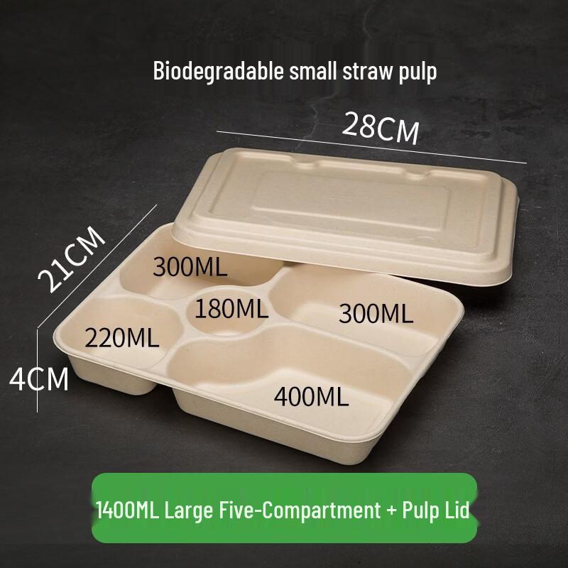 Jindinghui Sugarcane Pulp Disposable Takeaway Containers