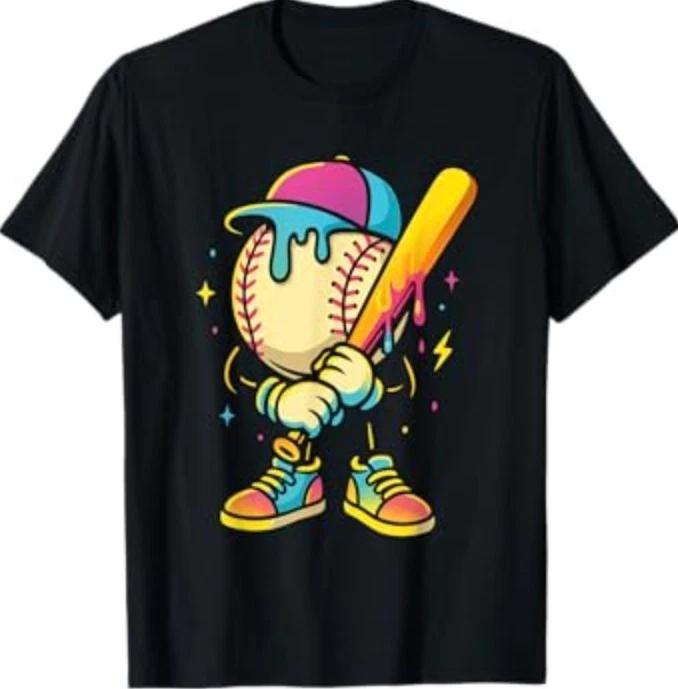 Baseball Lifestyle 101 Apparel Baseball Drip Icecream T-Shirt L