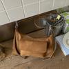 Retro Underarm Commuter Bag Women's 2026 New Simple Shoulder Large Capacity Tote Bag Suede Messenger Bag Bag
