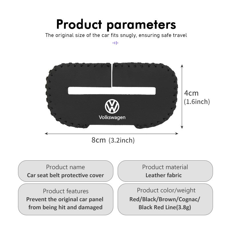 2pcs Car Seat Belt Buckle Protector Anti-scratch Protective Cover For Volkswagen VW Scirocco Jetta Beetle Golf 4 5 6 Passat Polo Fx1
