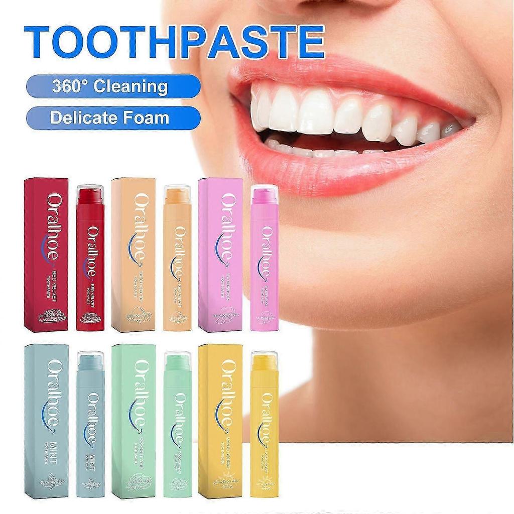 New model Oralhoe Fruit-Flavored Brightening Toothpaste (Watermelon Flavor) Multi-Flavor Teeth Cleaning, Yellow And Tartar Cleaning, Fresh Breath And 