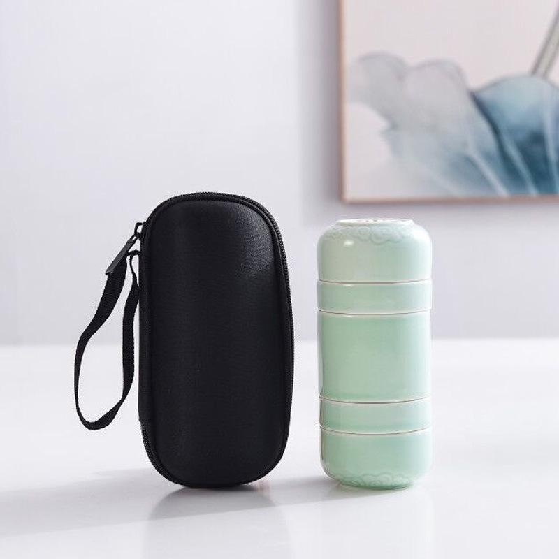 

Ceramic Travel Tea Set, Portable Express Cup, One Pot Of Four Cups, Business Trip Tea Set Gift Customization