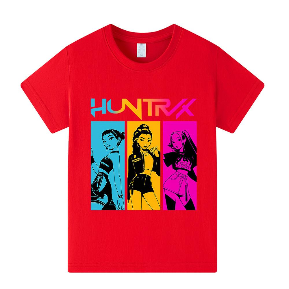 A1203 Kids Boys Girls Kpop Rumi Zoey Mira Print Short Sleeves T-shirt