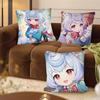 1pc Cartoon Anime Game Genshin Impact Sigewinne Pillow Case Fashion Square Pillowcase Bedroom Sofa Room Ins Decoration Leisure