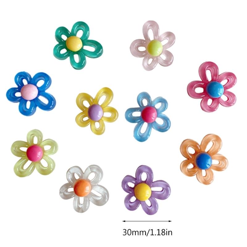 Bunte Blume Anhänger DIY Halskette Armband Ohrringe Fassung Anhänger für Schmuckherstellung Zubehör Vanlentines Geschenk