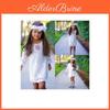 Robe de Fête Blanche en Dentelle Florale Élégante pour Bébés et Enfants Filles pour les Célébrations d'Été
