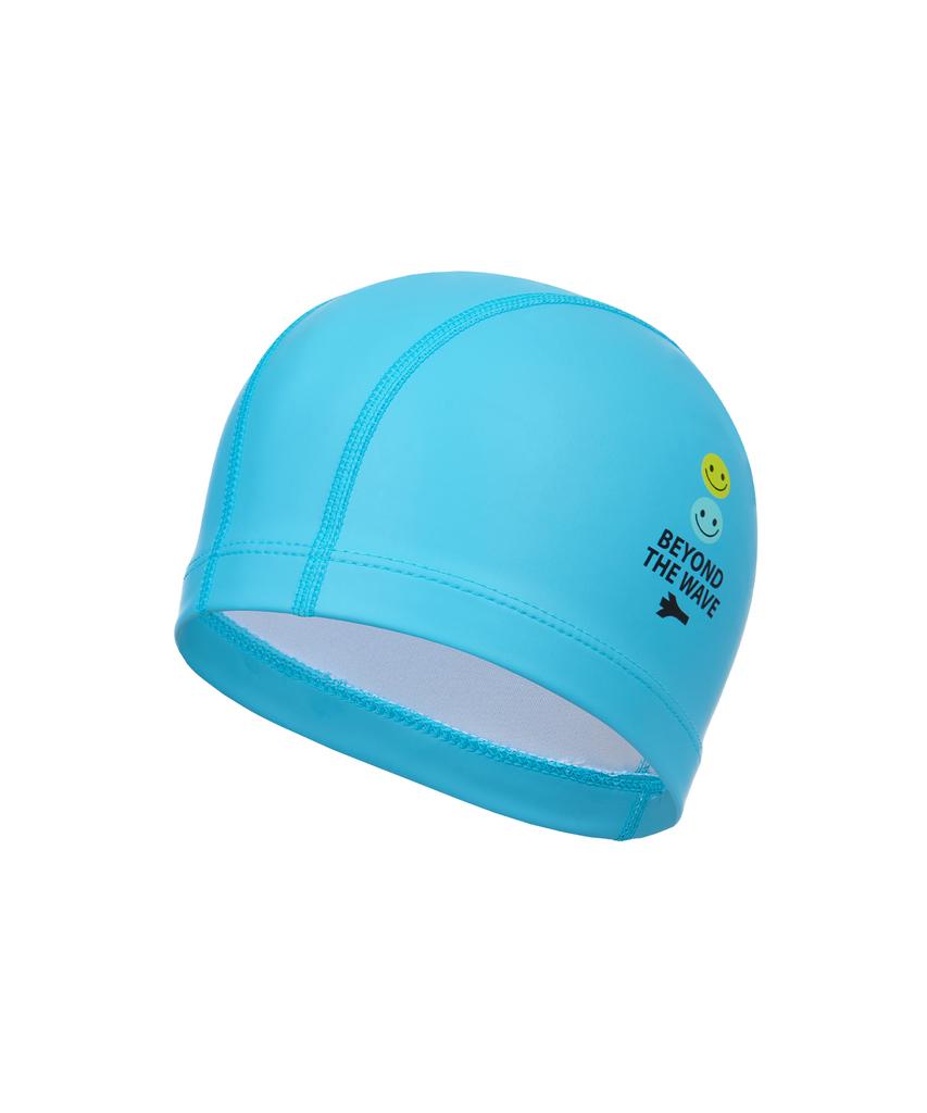 Lenomasuyeongbog Supplies Kids' Smile Pu Swim Cap Sky Blue Ro-Rc2F059-Sb