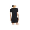 Nike Sportswear Icon Clash Embroidered Small Logo Solid Color Slim Fit Sports Casual Round Neck Knit A-Line Short Sleeve Dress DD5045-010