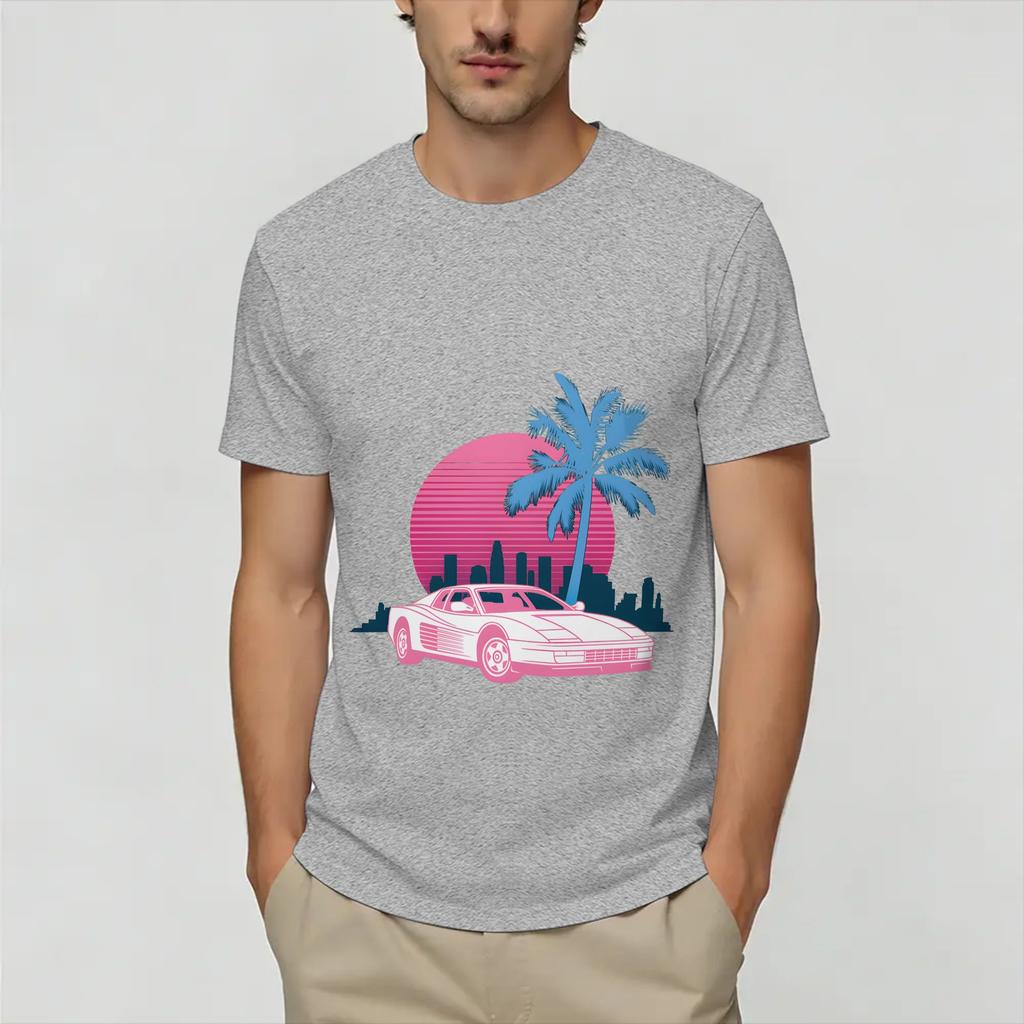 Vintage Miami Vices TShirt Unisex Novelty Cotton Tee Shirt Round Neck Short Sleeve T Shirts Plus Size Clothes
