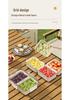 Large Capacity 4-Compartment Spice and Seasoning Storage Box