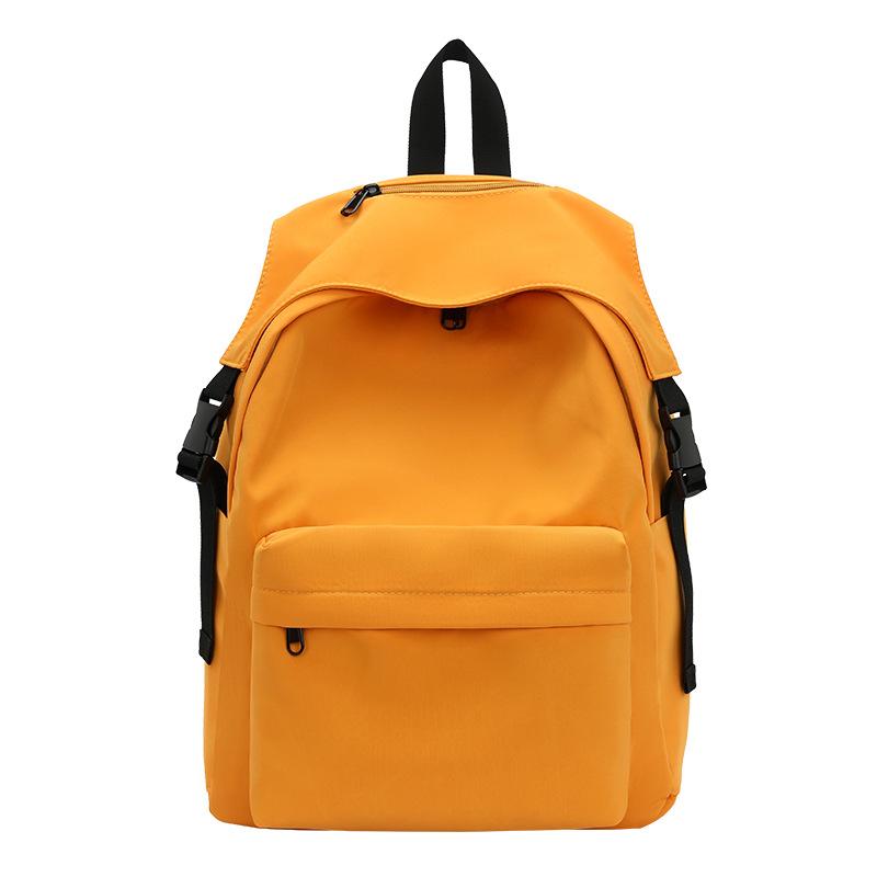 Schoolbag Japanese solid color versatile nylon backpack schoolbag female Korean version high school lightweight backpack college students ins
