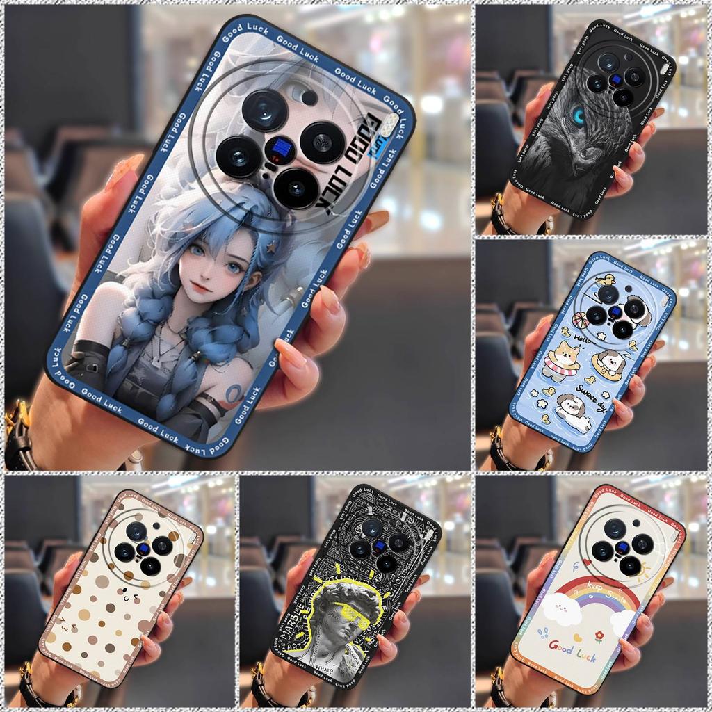 Back Cover Waterproof Phone Case For VIVO X200 Pro Full Wrap Protective Cute Fashion Design Cover Anti-dust Durable TPU