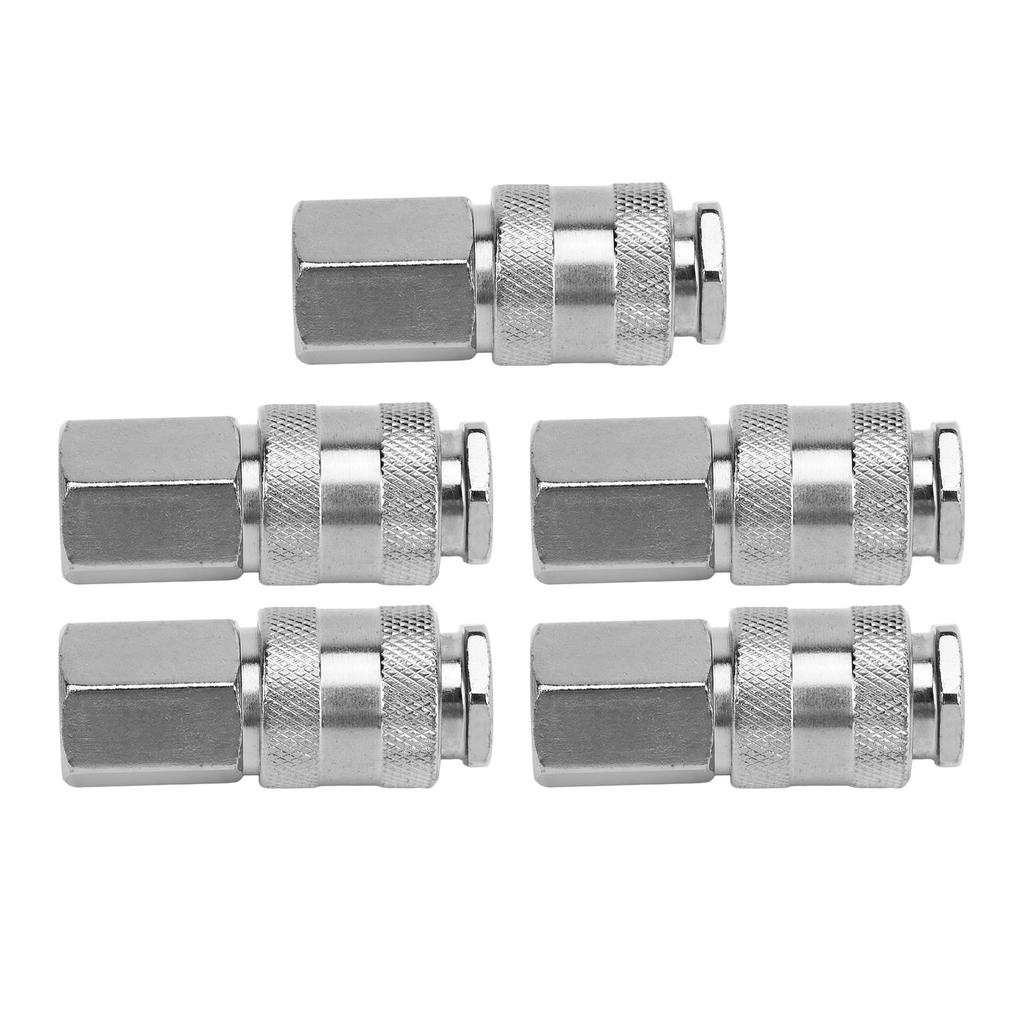 1 4 Inch NPT Air Tool Coupler 5Pcs Duarable Anti Leakage Long Lasting Female Thread Quick Coupler for Car