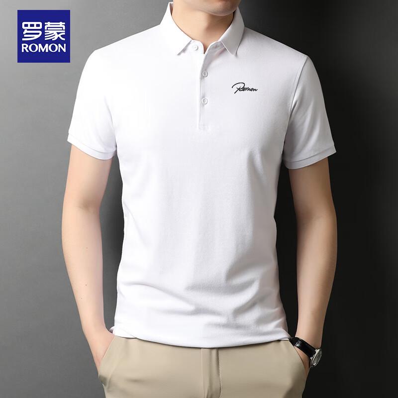 Romon Men s Breathable Business Casual Polo T-shirt BL86 3XL