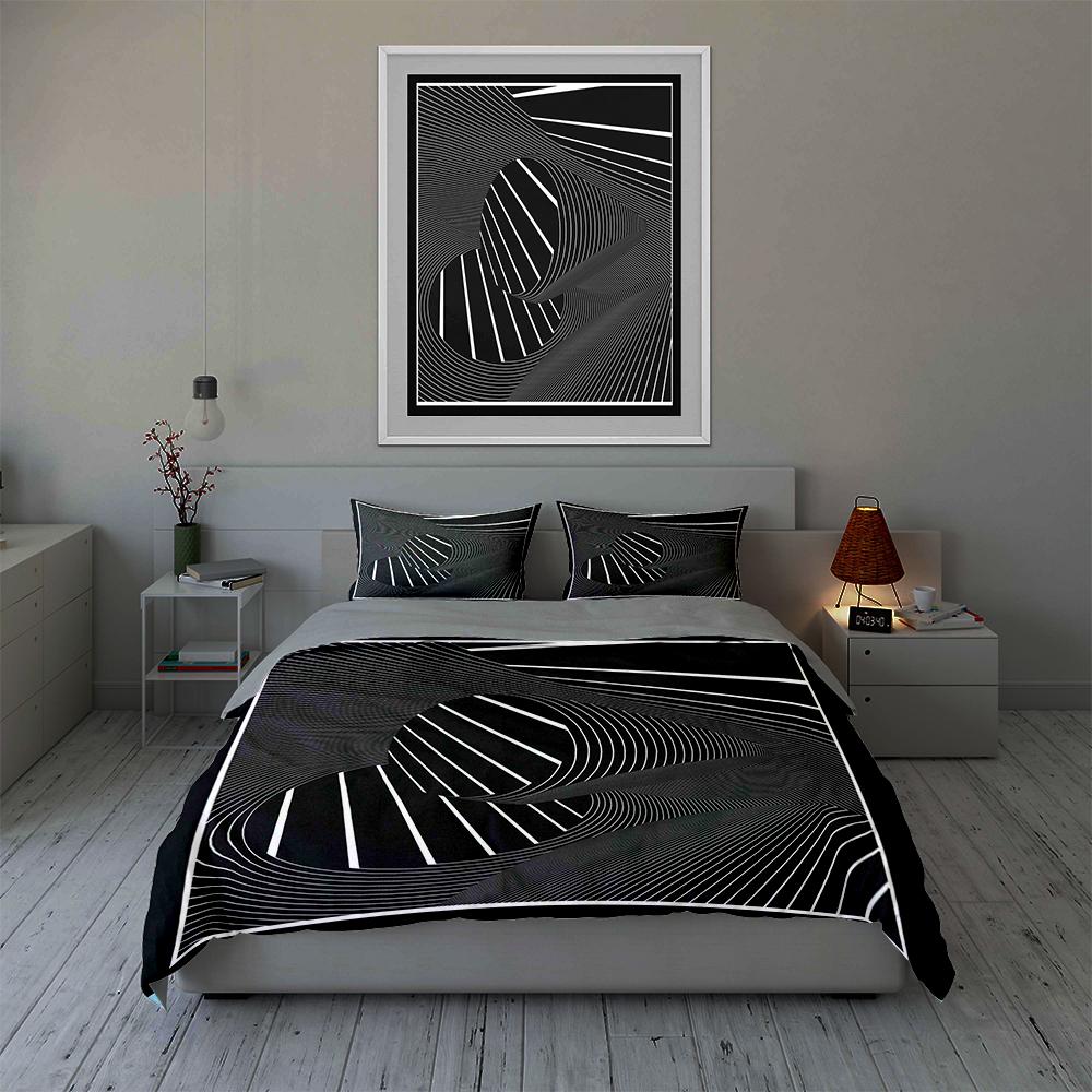 Abstract swirling lines Bedding Duvet cover sets Duvet covers Pillowcases gifts (1 * Duvet Cover 2 * Pillowcases, without duvet insert)