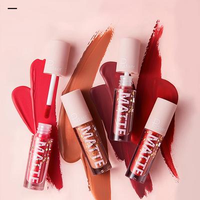 Pudaier Lip Gloss 12-color Lipstick Is Not Easy To Fade and Does Not Dry Velvet Matte Lip Glaze