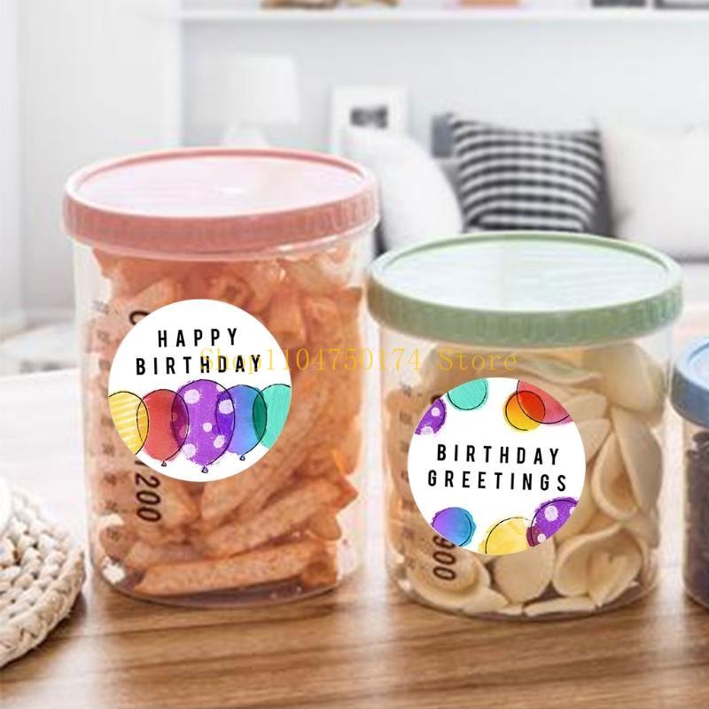 500pcs Happy Birthday Stickers Greetings Round Seal Labels for Party Gift Packaging Scrapbooking Cards Decoration top sale