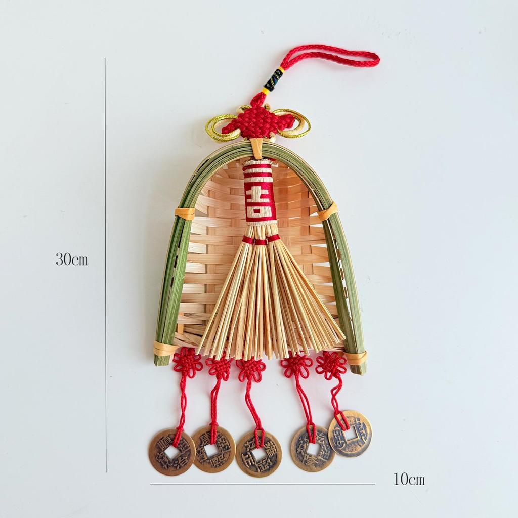 2026 Auspicious Flower Bouquet Broom Ornament for Chinese New Year DIY Decoration